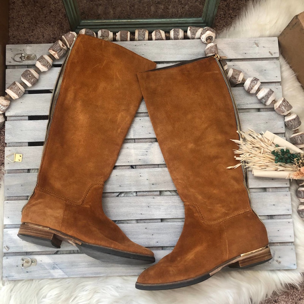 Modern Vice Charm Suede Zipper Tall Boots - Picture 2 of 9